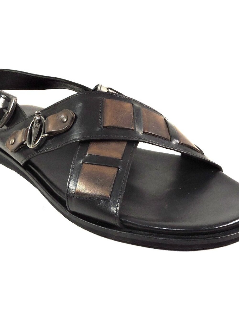 GOODMAN 🇮🇹 MEN'S BROWN SOFT LEATHER COMFORT SUMMER FLAT SANDALS